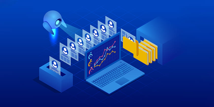AI analyzing interview statistics