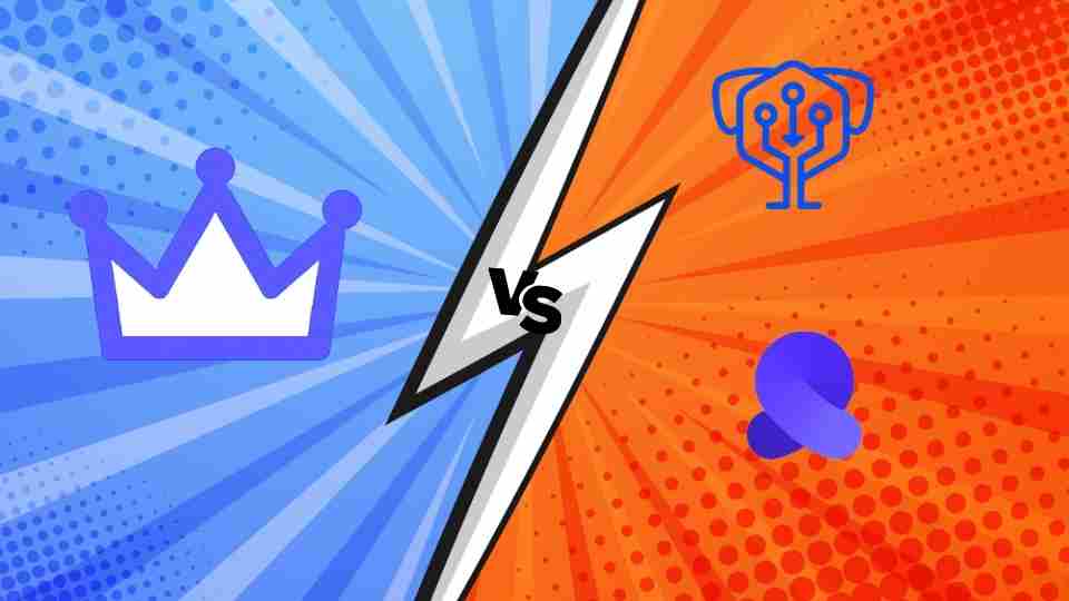 Comparison chart of Krownie, HeyMilo, and Ribbon